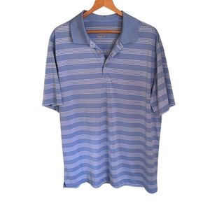 FF1 Dri Fit -  blue w white stripes polo Nike GOLF - XL - x-large extra large